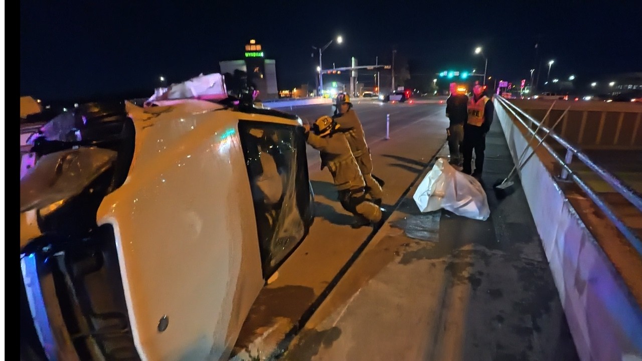 Major Crash Mercedes-Benz Rollover | Police Rotation POV