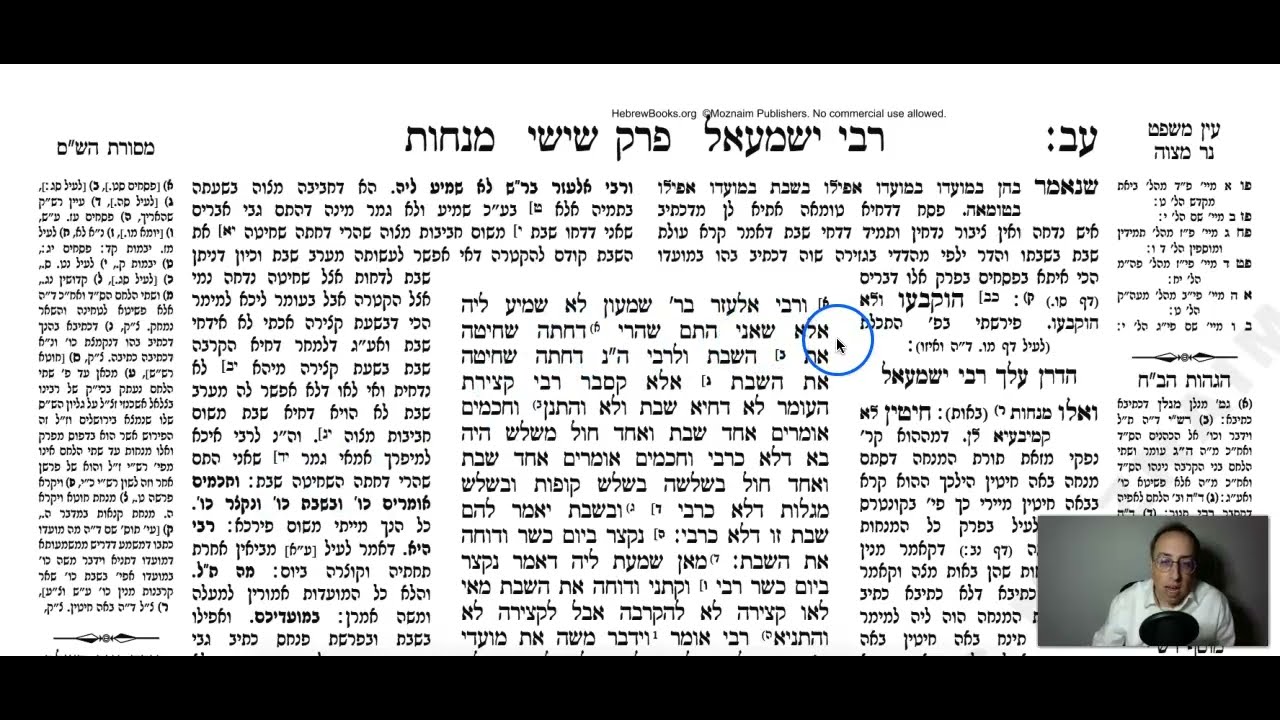 Menachos Daf 72b Daf Yomi Gemara (Talmud) Meseches Menachos Mesechet Menachot Masechet Menahot 