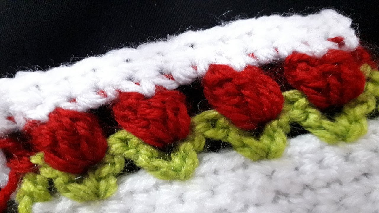 كروشيه سطر ورود لتزيين أي عمل بطريقة سهلة easy crochet flower  tutorial #كروشيه #crochet