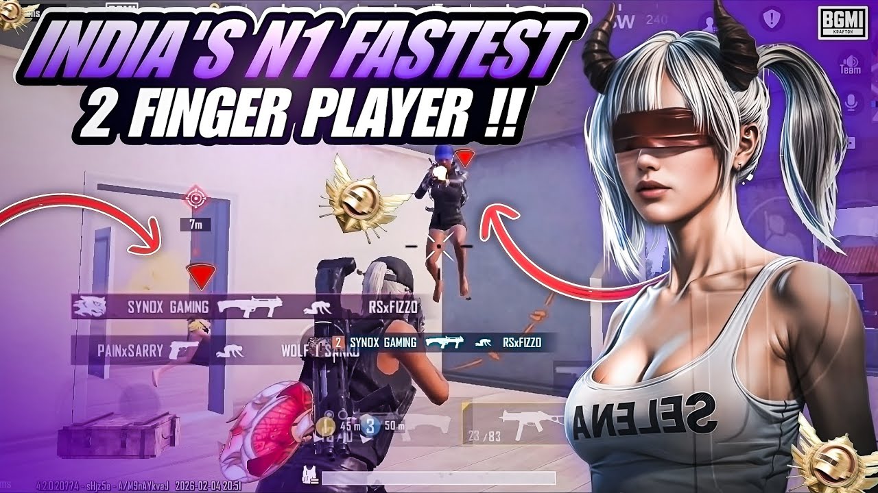 N1 Solo Fastest 2 Finger Player 🇮🇳 ULTIMATE ROYAL 🔱 1v4 Clutches ‼️