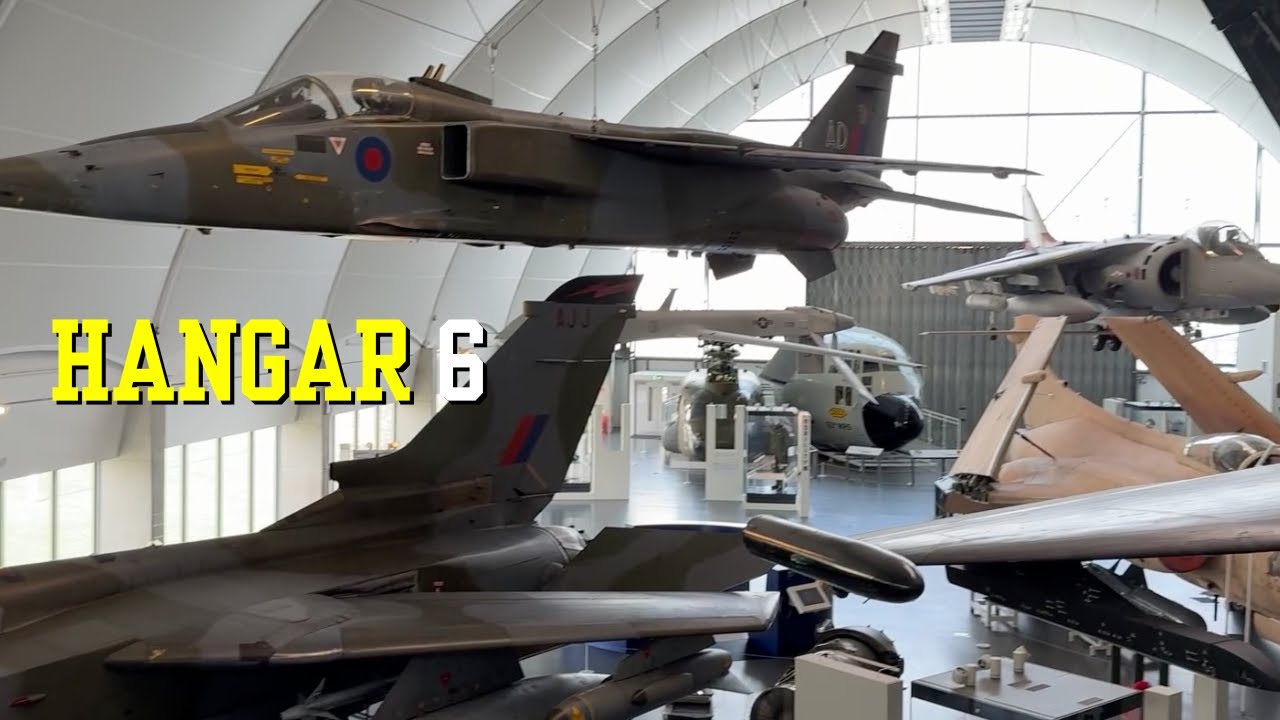 Hangar 6 RAF Museum: Tornado GR1B, Buccaneer S2B, BAe Harrier GR9A, Sepecat Jaguar GR.1, Typhoon