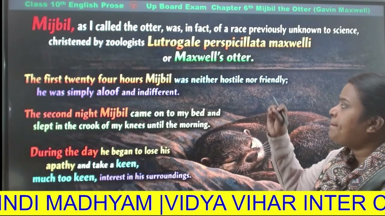 MIJBIL THE OTTER | English L-18 | Class-10 | Hindi Medium | NCERT