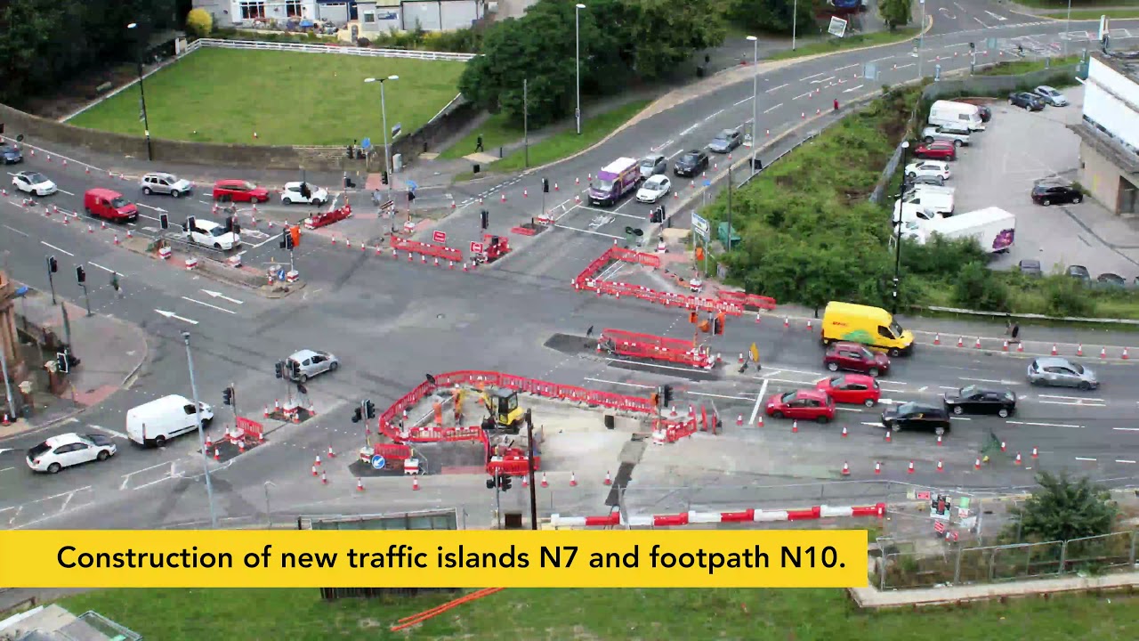 The A647, Ledgard Way junction construction time lapse.