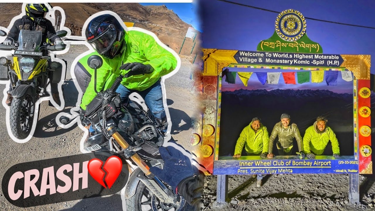 World’s Highest Post Office पर BIKE Crash हो गई || Winter Spiti Ride By Pulsar Rs200