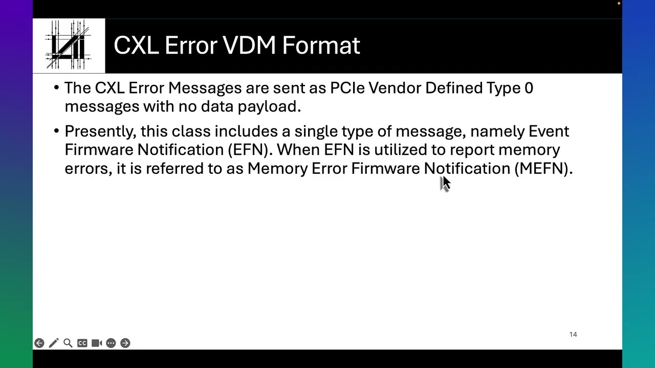 CXL.io Transaction Layer Enhancements - Error VDM Format and Others