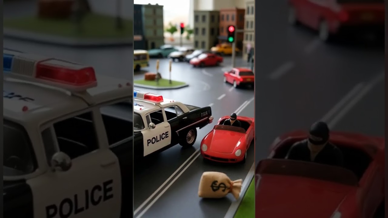 Police car chasing thief🚓 🚔 