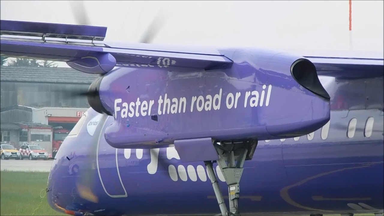 ✈ *LCY Divert* Flybe Bombardier Dash 8 Q400 G-PRPE Start Up & Departure From London Southend Airport