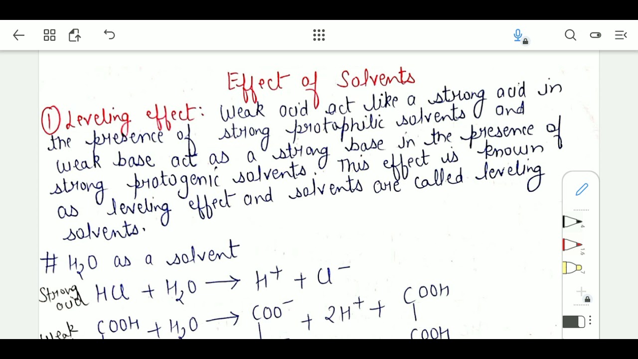 Leveling and Differentiating Effect of Non aqueous solvents | Ph.analysis #bpharmacynotes #sem1
