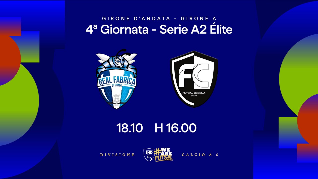 Real Fabrica-Futsal Cesena 2-2 | 4ª giornata | Serie A2 Élite 2025/2026 - Girone A