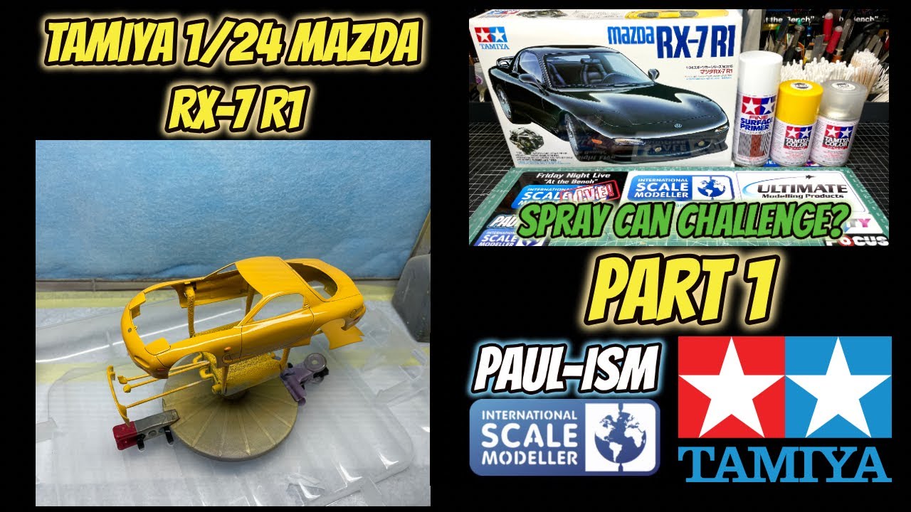 Part 1 - Tamiya 1/24 Mazda RX-7 R1 Spray Can Video Build