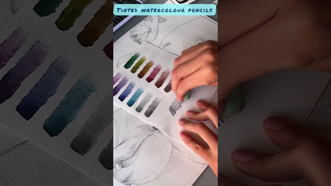 Have you tried tinted watercolour pencils