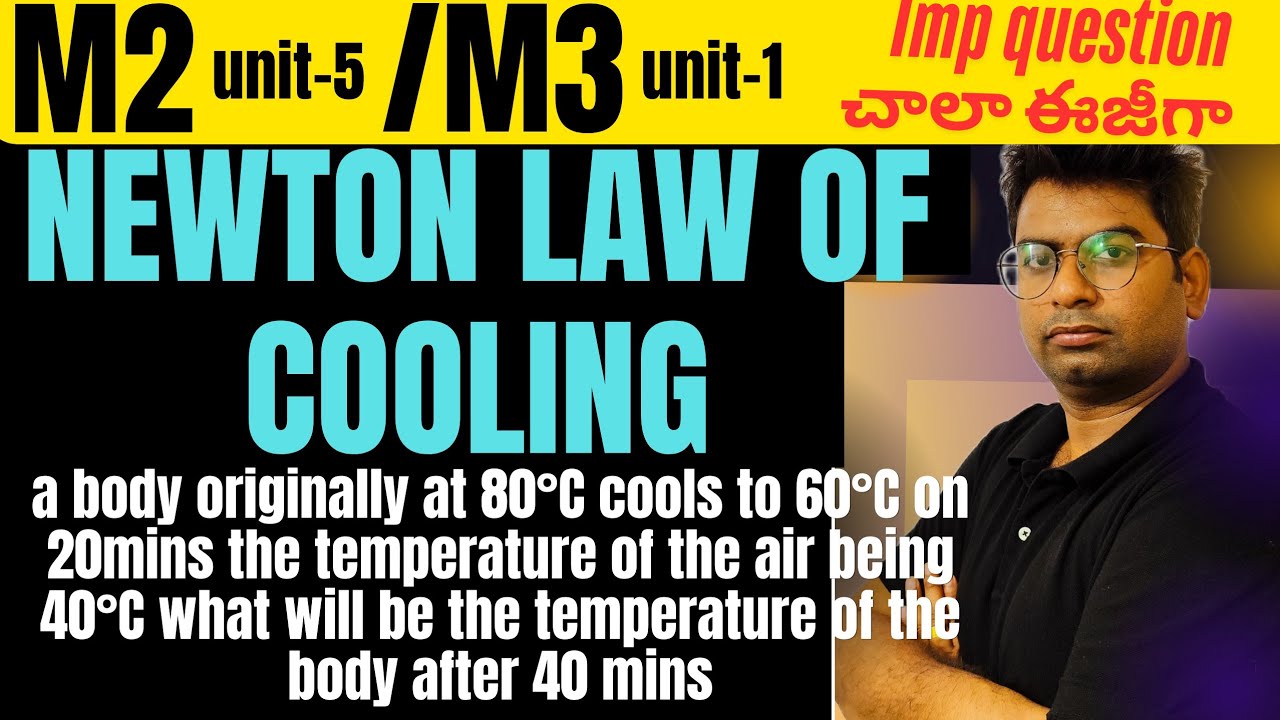 btech maths m2|newton law of cooling|most imp question btech m2|a body originally at 80°c  #btech_m2