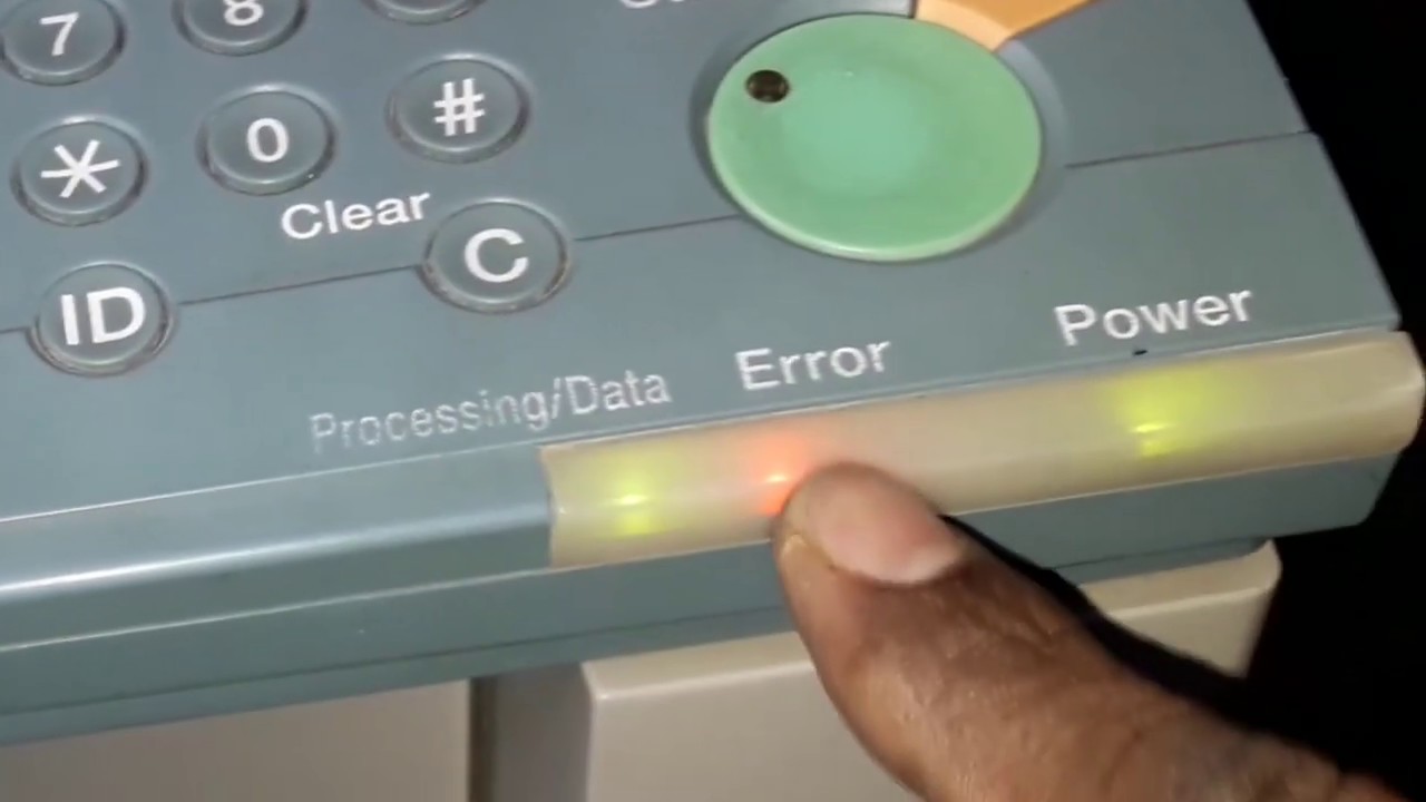 copier machines error code solution E100 0001
