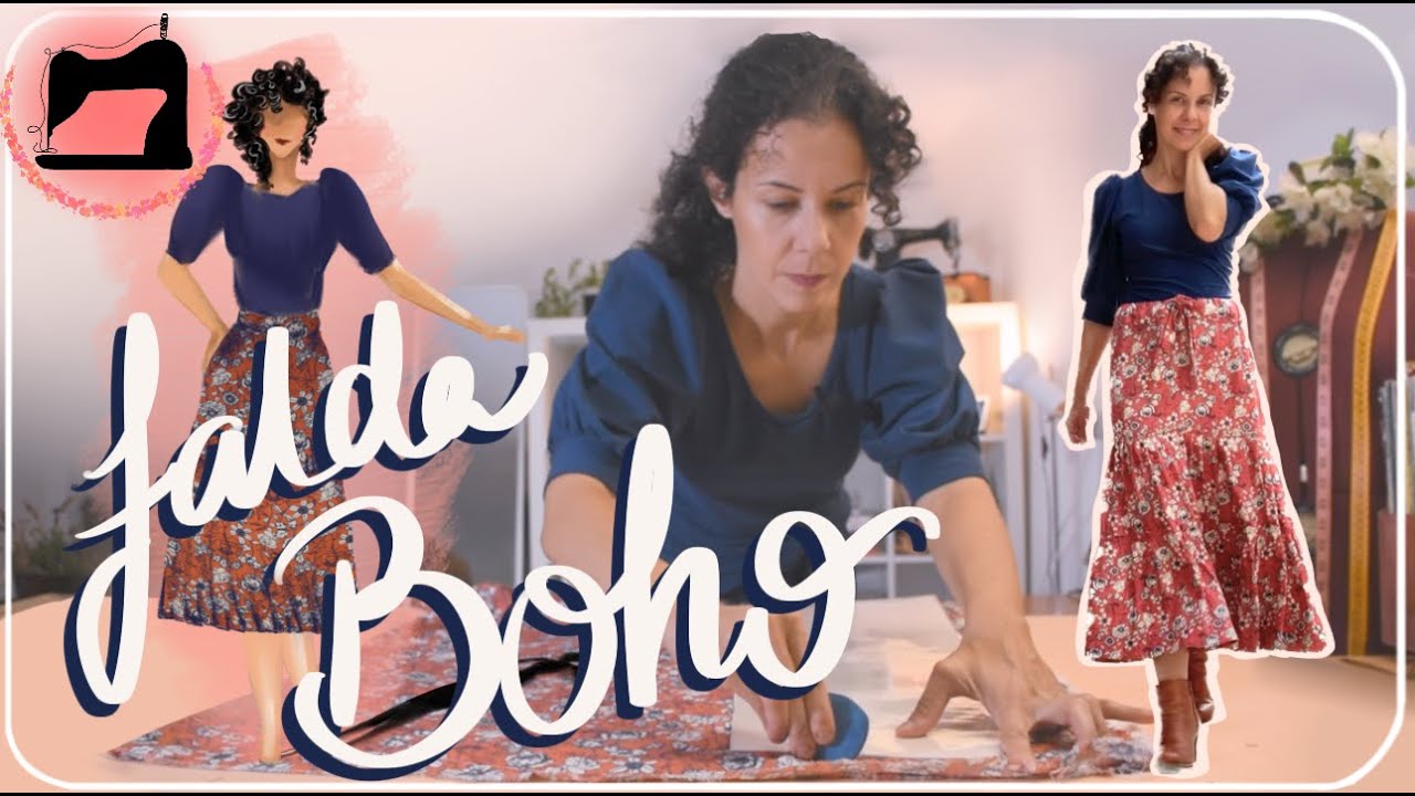Cómo coser una falda boho multitallas.