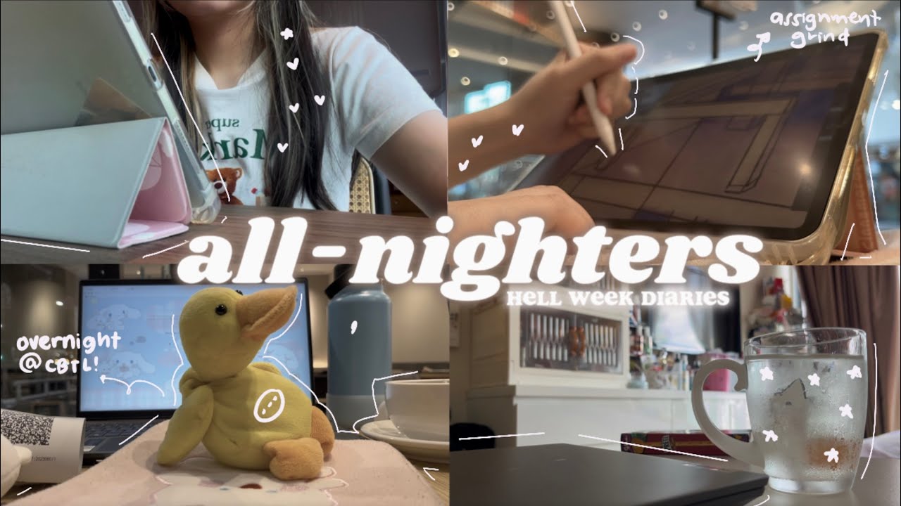 productive study vlog ☕️🥱 | studying at cafes, all nighters