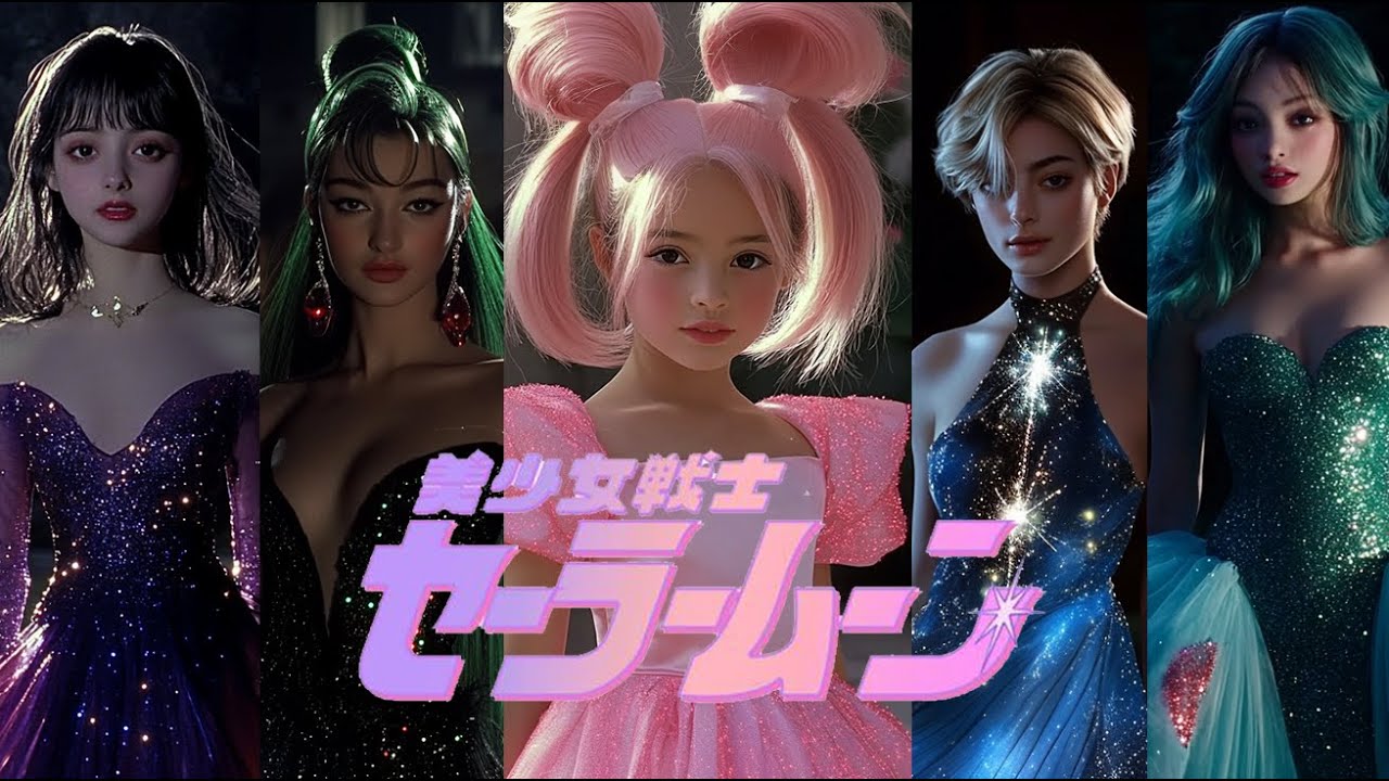 Sailor Moon Outer Senshi Ball Dresses AI