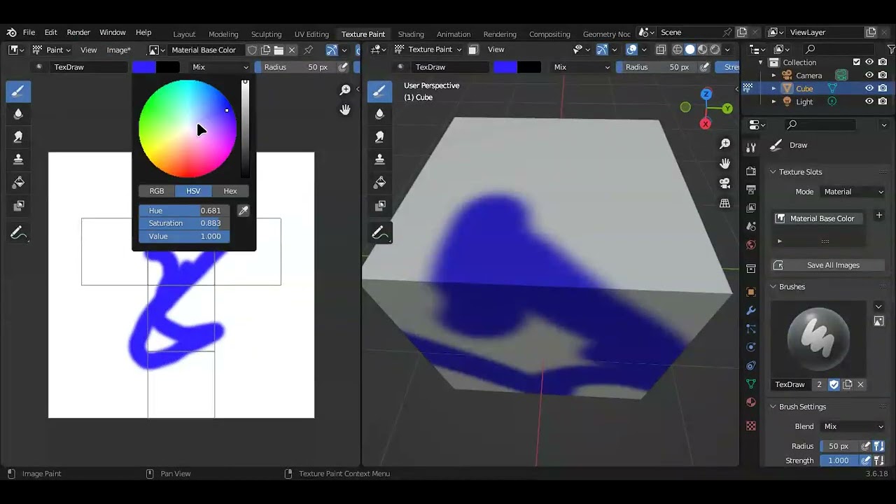 comment colorier dans Blender