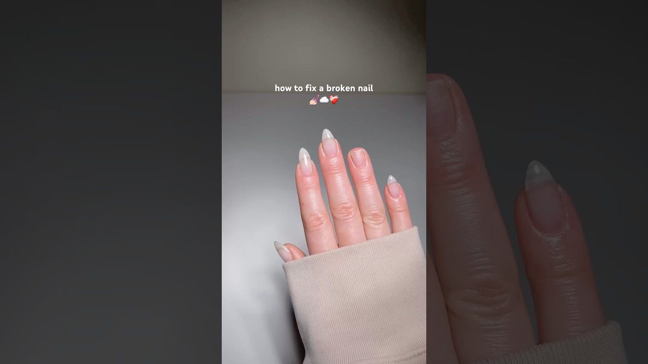 HOW TO FIX A BROKEN NAIL ❤️&zwj;🩹 ASMR TUTORIAL #asmr #nails