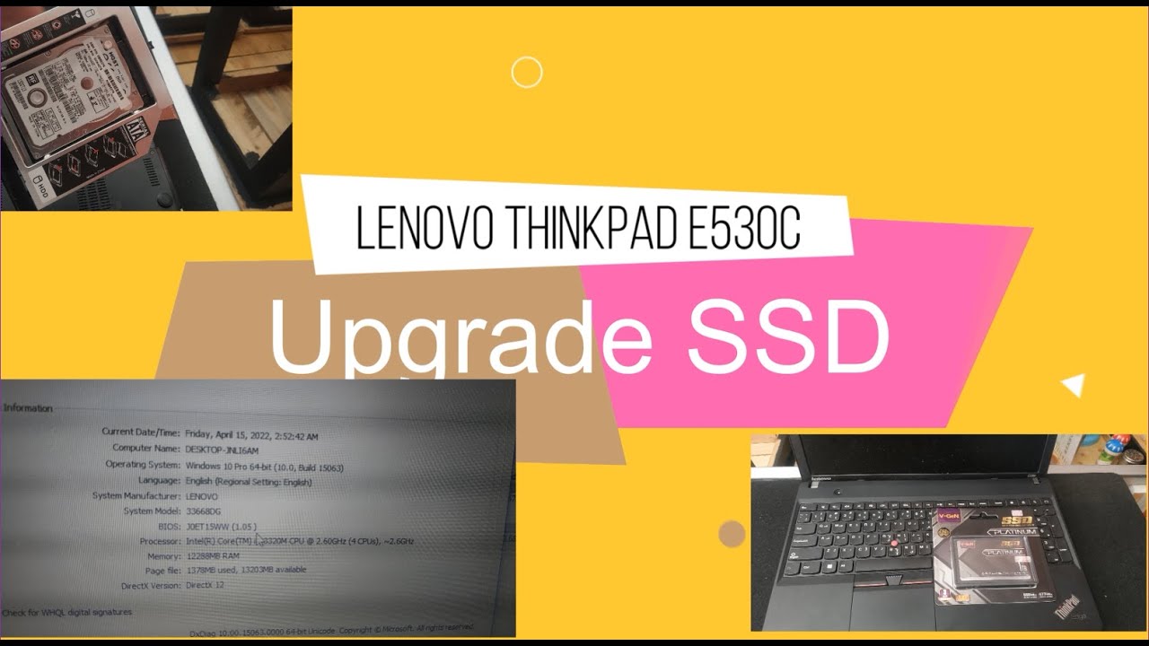 Cara Upgrade SSD pada Laptop Lenovo thinkpad e530c