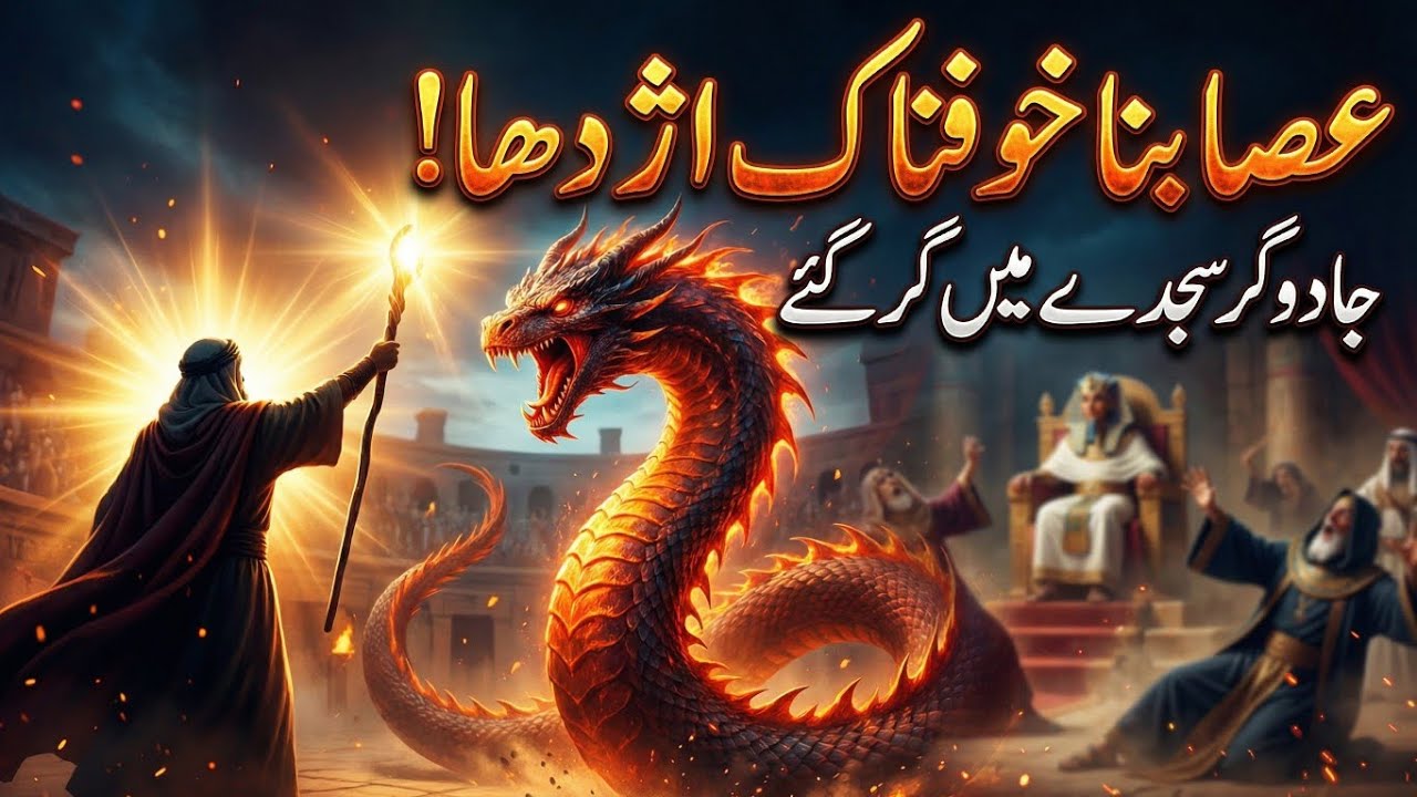 Jab Lakdi Khofnak Azhdaha Ban Gayi! 🐍 | Hazrat Musa AS Aur Jadugaro Ka Muqabla | Full Waqia