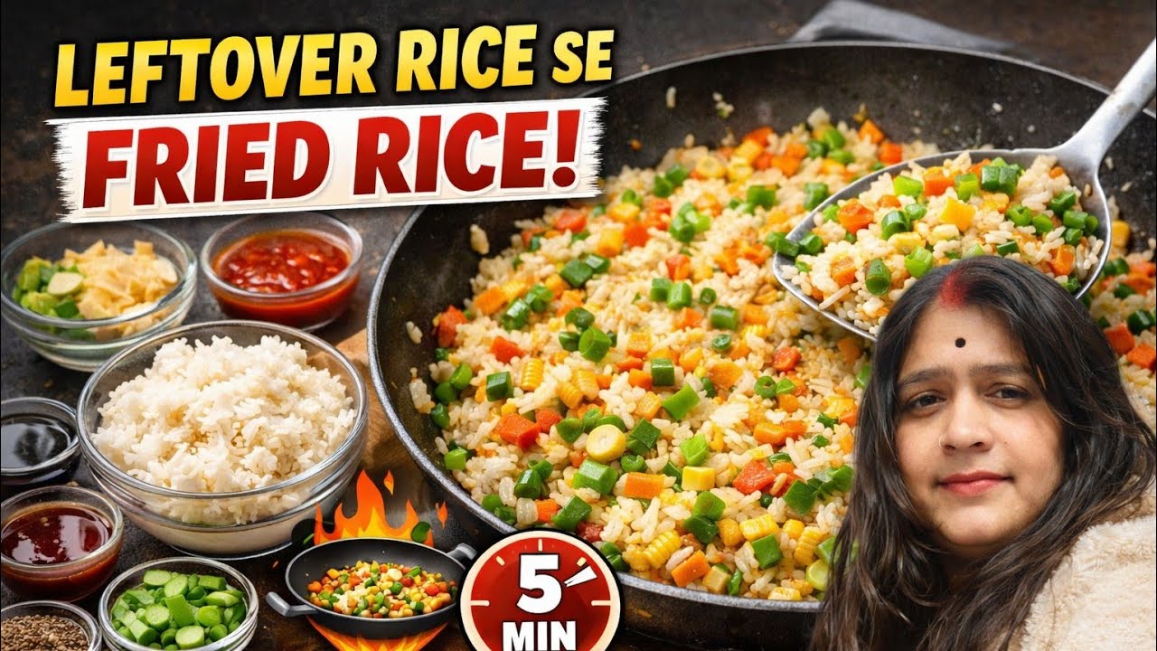 😋 🍚 बचे हुए चावल से फ्राइड राइस