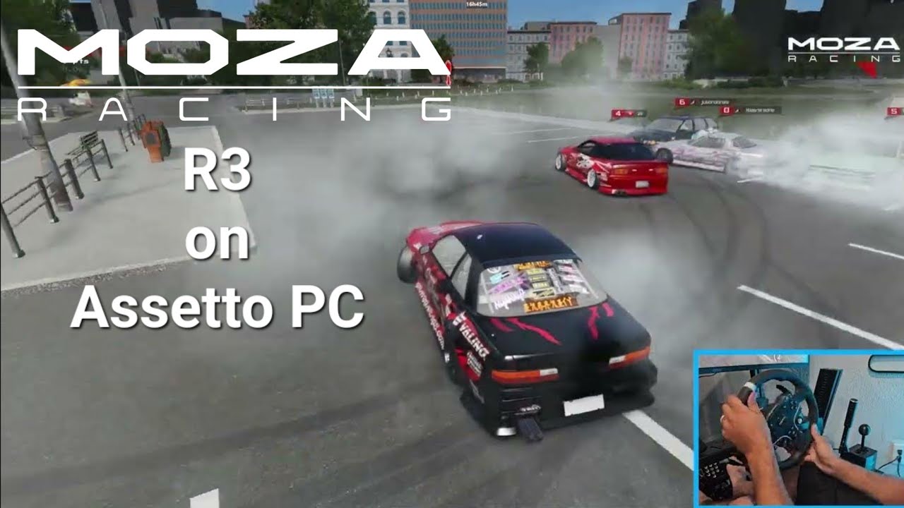 Drifting with NEW MOZA R3 on Assetto Corsa PC - First Impression and FFB impressions