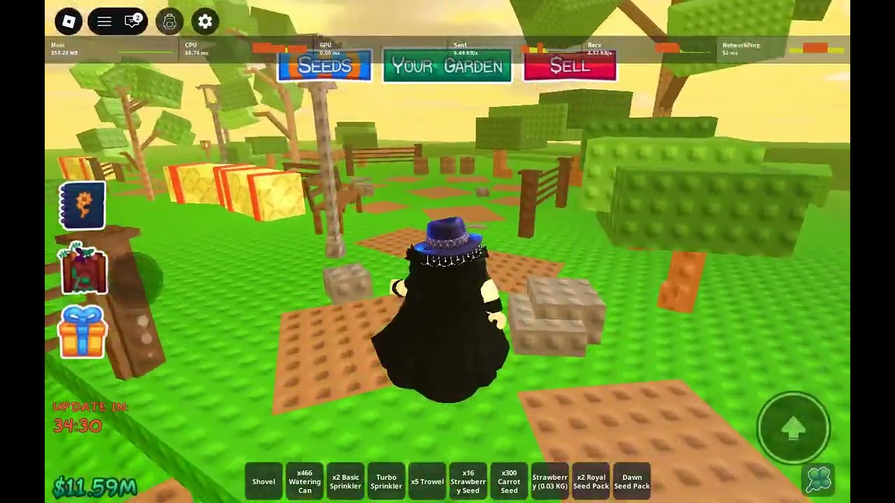 Small clip of admin abuse in garden horizons 