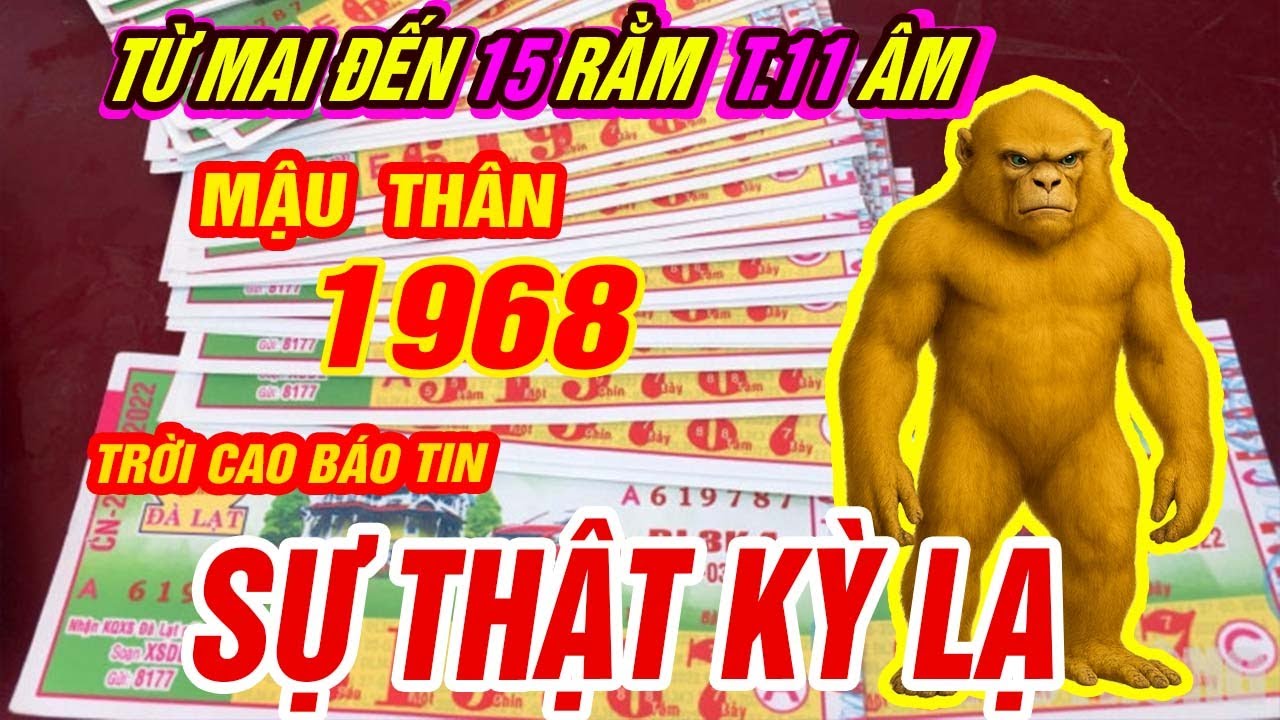 SỰ THẬT LẠNH GÁY Tuổi MẬU THÂN 1968 TRỜI THƯƠNG PHẬT ĐỘ trúng số đổi đời đúng 15 ngày  đầu T.11 âm