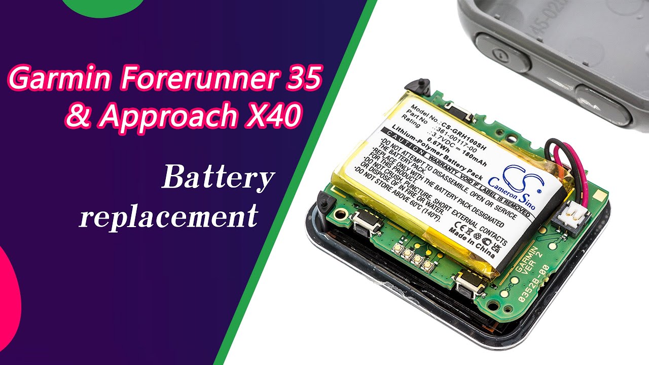 How to Replace the Battery of Garmin Approach S10 S20 X40 & Forerunner 35