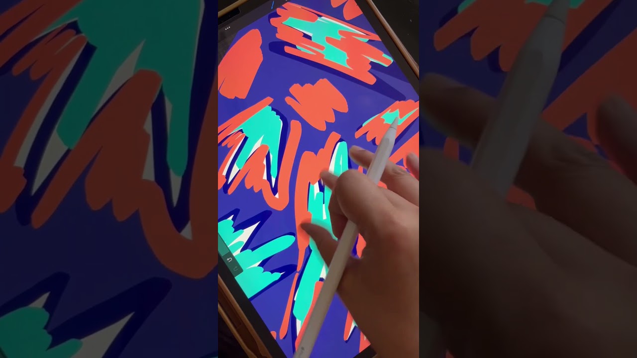 PRINT DESIGN PROCESS IN PROCREATE #shorts #digitalprint #trending #procreate