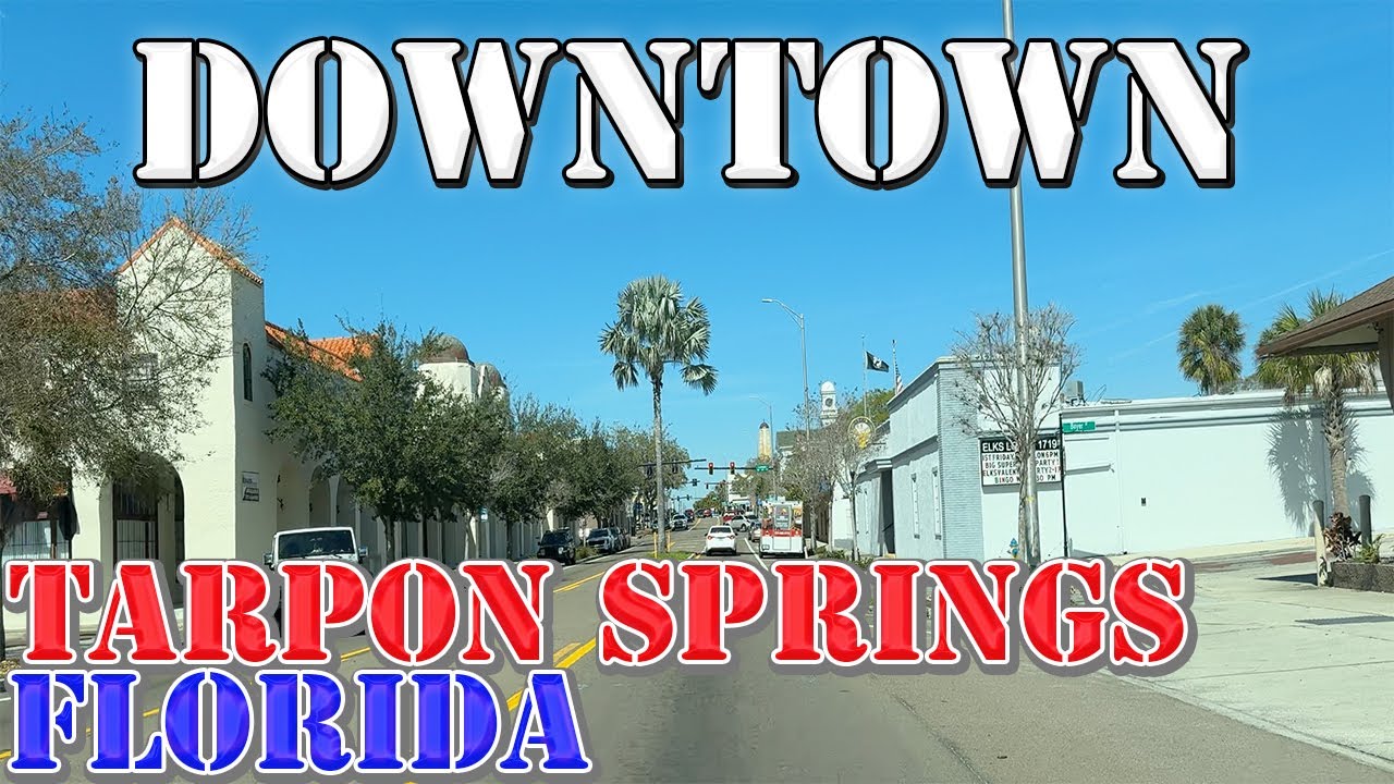 Tarpon Springs - Florida - 4K Downtown Drive - 2024
