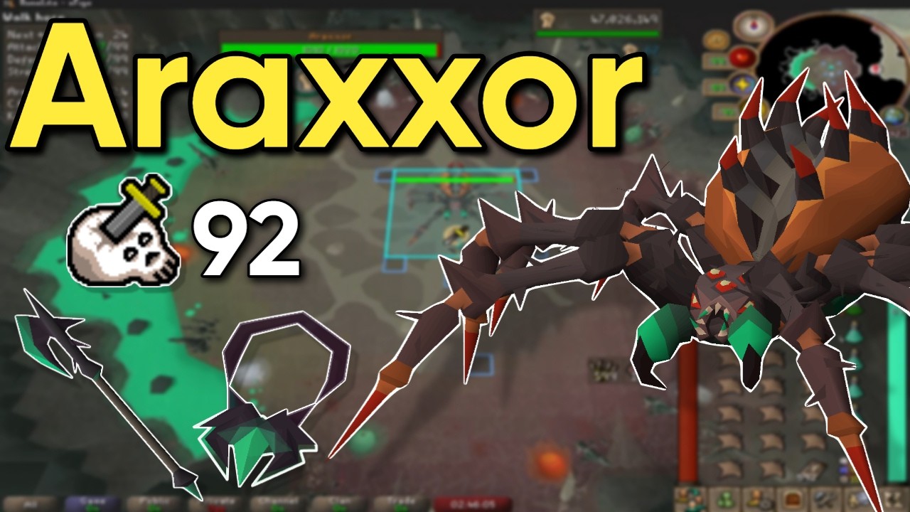 قتل زعيم العناكب أراكسور في لعبة osrs بالعربي Araxxor Osrs