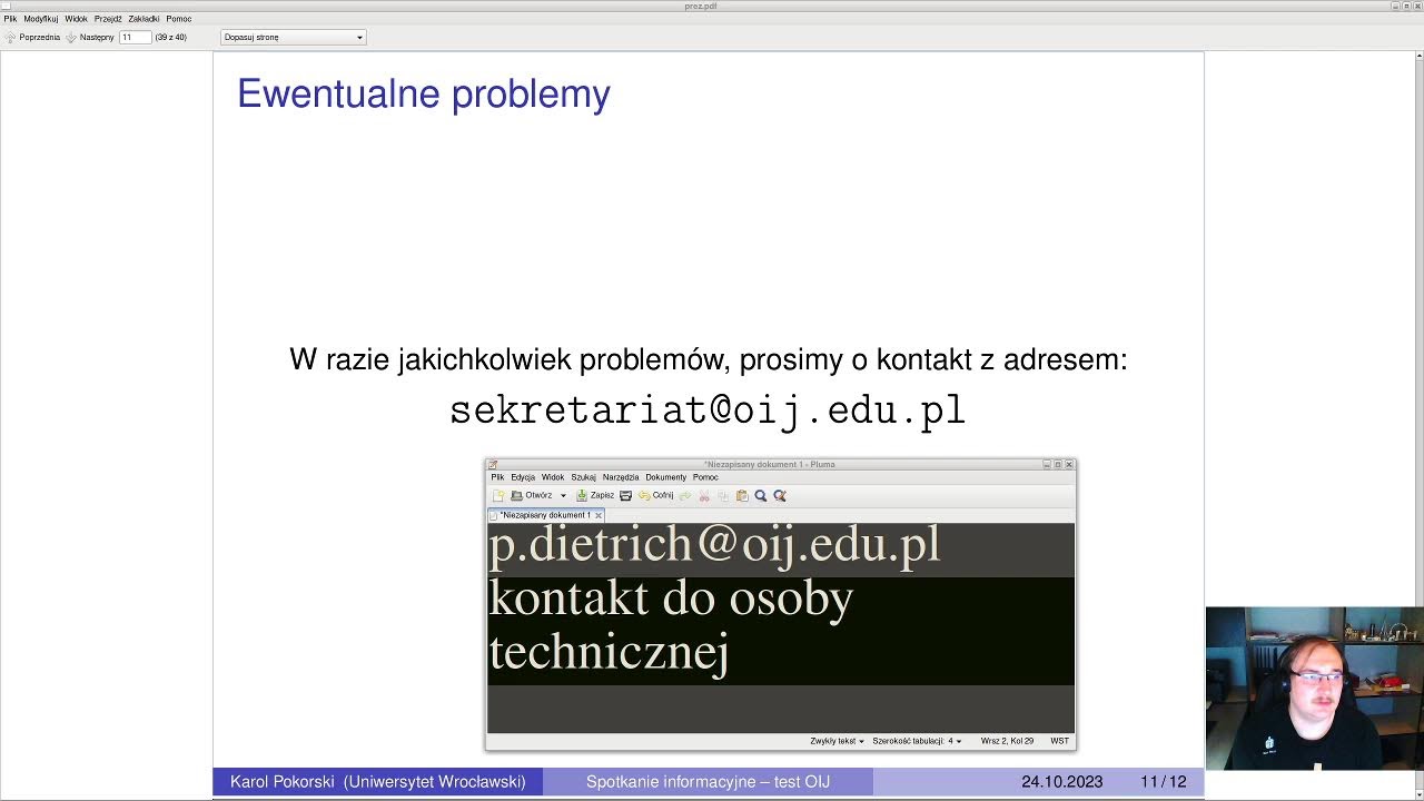 Webinarium przed testem (XVIII OIJ)