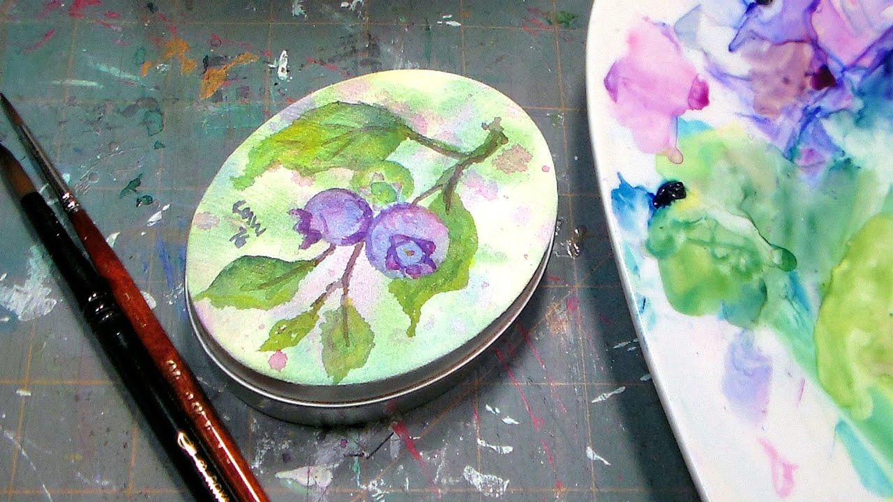 How To Paint on a Tin with Watercolors