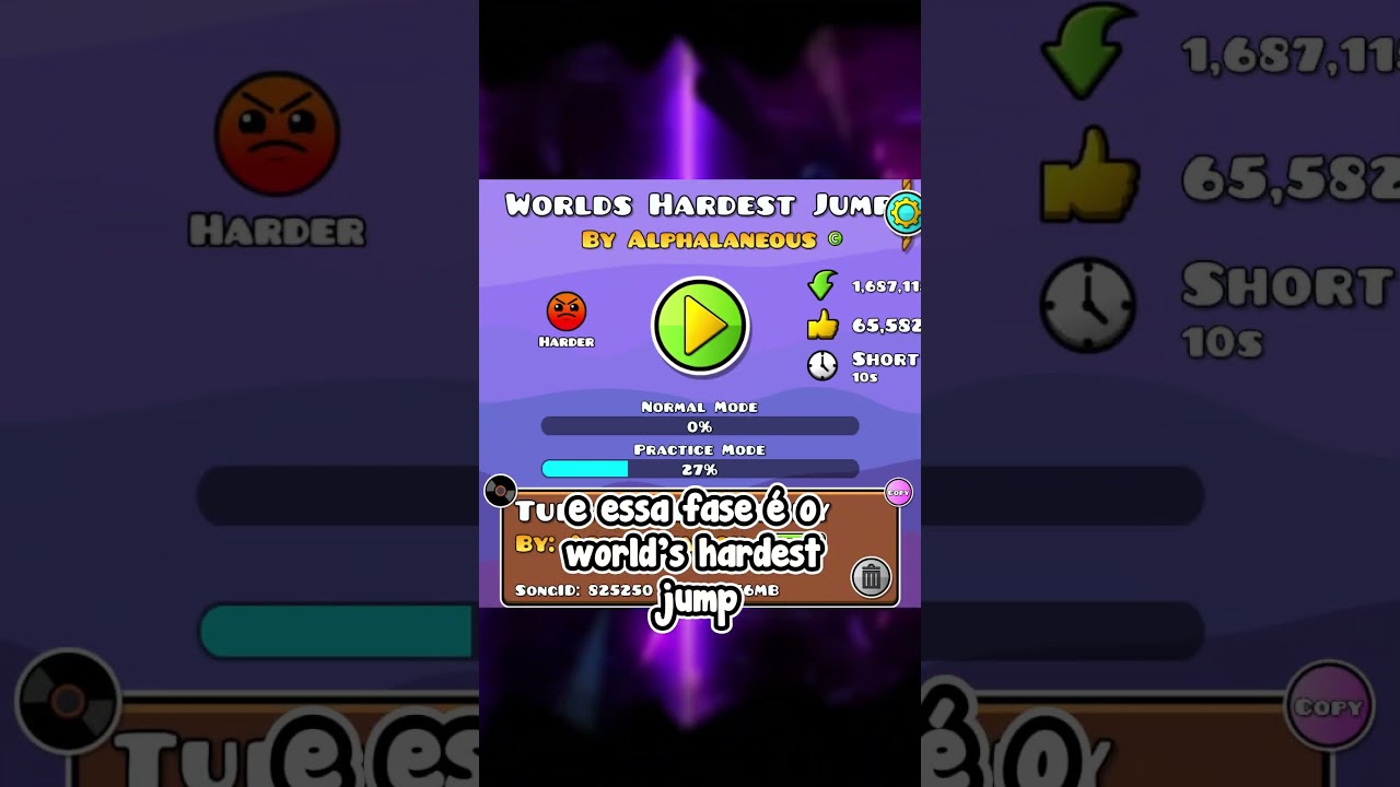 O PULO MAIS DIFÍCIL DO GEOMETRY DASH 