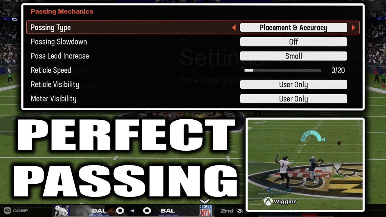 Best Pass Settings In Madden 25 How To Throw Money Plays