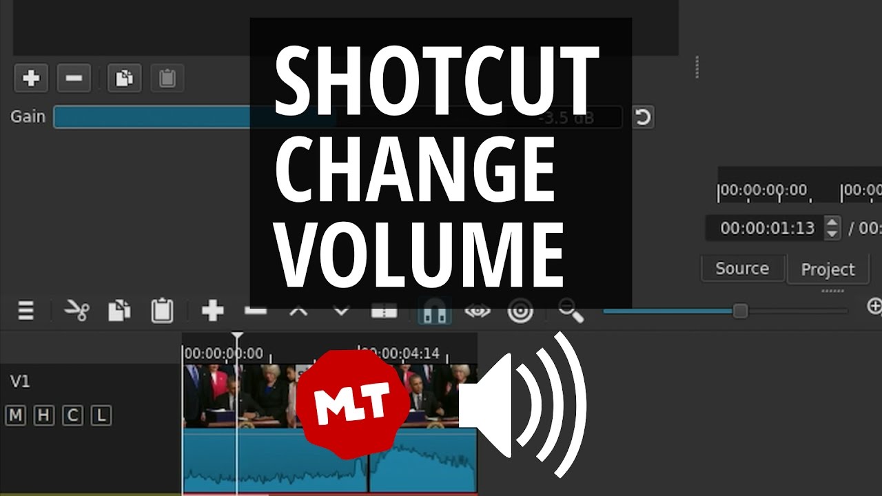 Громкость звука Shotcut | Руководство по увеличению и уменьшению громкости звука
