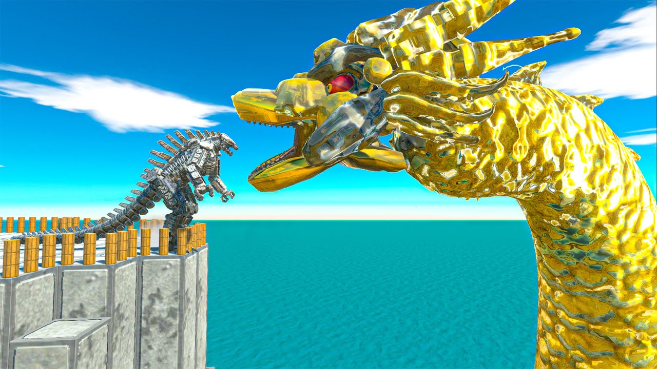 MechaGodzilla vs Big and Little Size Units - Animal Revolt Battle Simulator