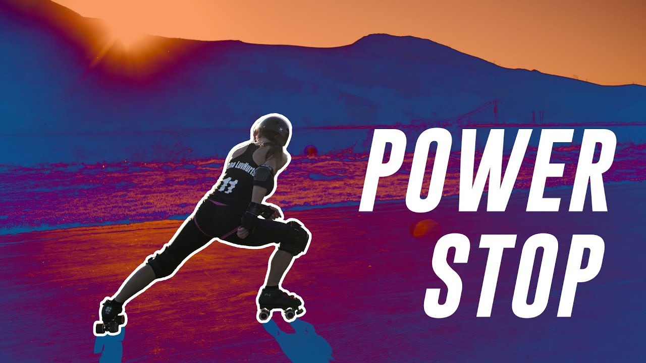 HOW TO POWER STOP ON ROLLER SKATES | This Rad Skate Tutorials