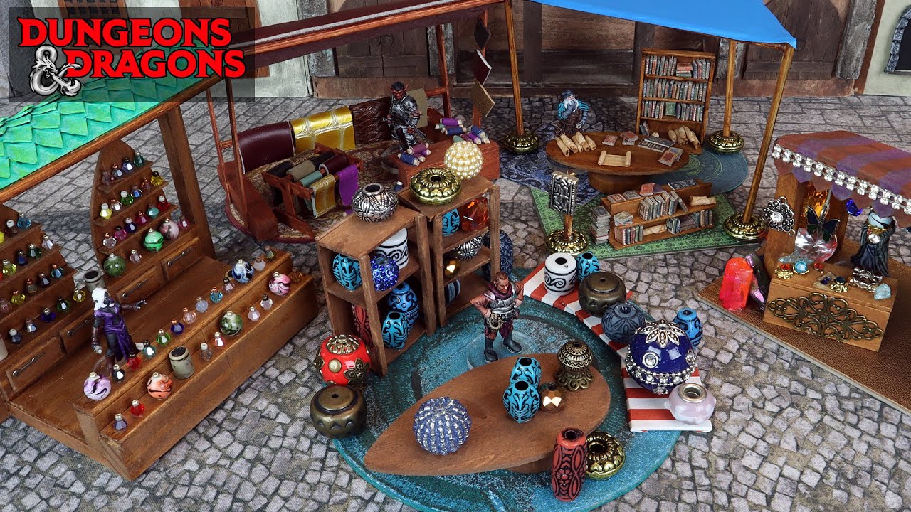 Make Your Own Market Stalls - DIY Miniature Terrain for Dungeons & Dragons