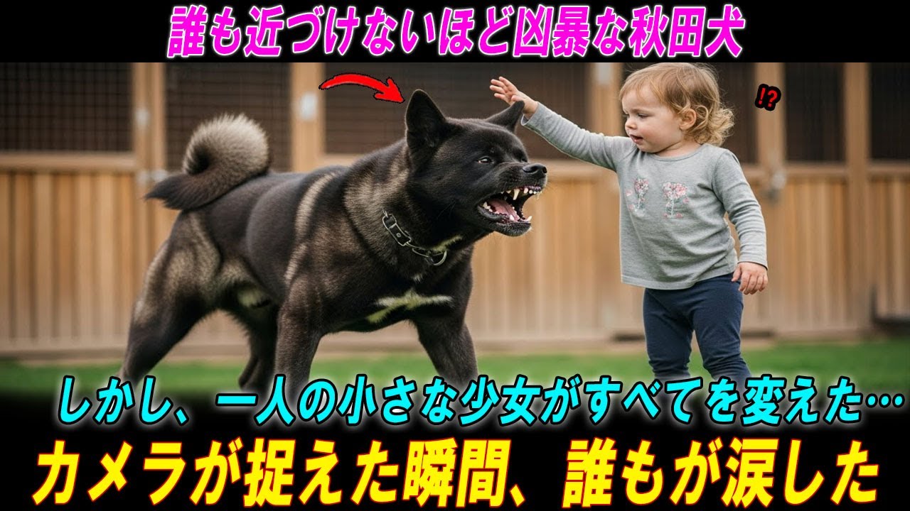 【奇跡の実話】誰も手出しできなかった凶暴な秋田犬――しかし、一人の小さな少女がすべてを変えた…  #海外の感動話  #秋田犬 #海外の反応  #海外の話