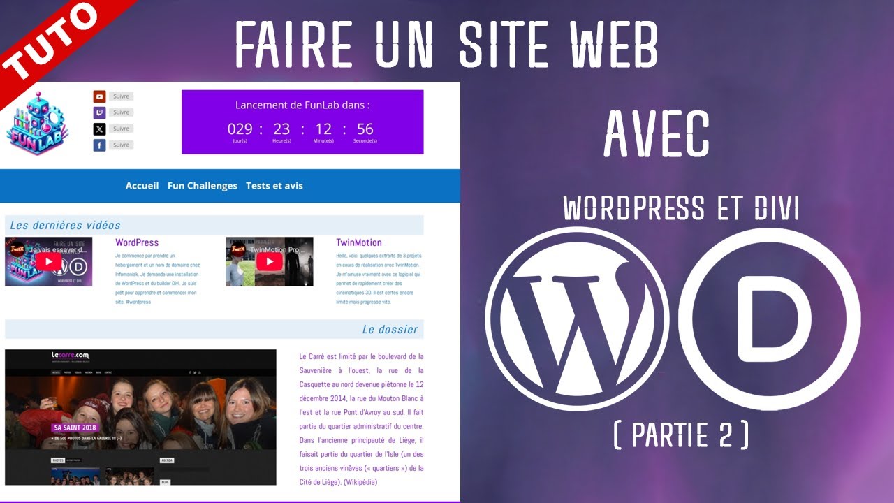 Je vais essayer de faire un site web ... Avec WordPress et Divi ( Partie 2 )