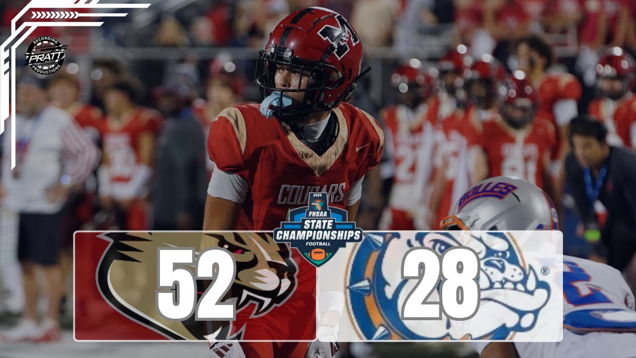 Матч между командами Cardinal Mooney и Jacksonville Bolles в рамках чемпионата FHSAA 2A 2025 года.