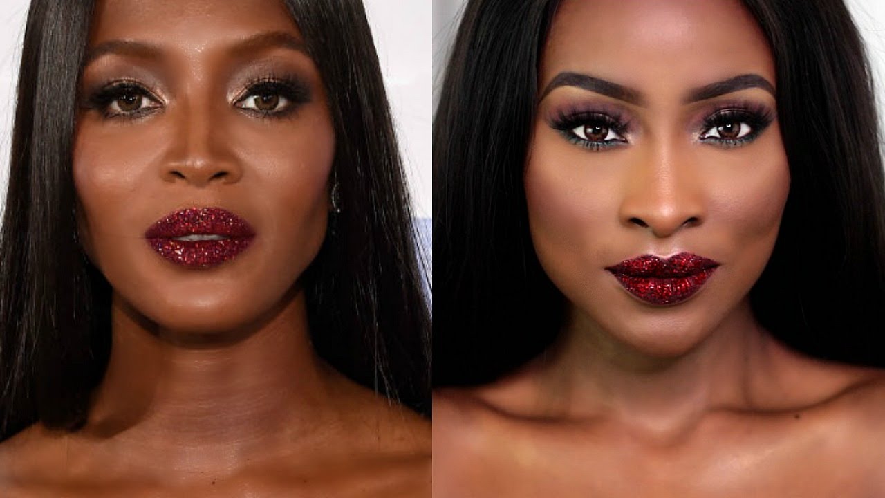 NAOMI CAMPBELL VMA 2016 INSPIRED LOOK | PAT McGRATH GLITTER LIPS DUPE