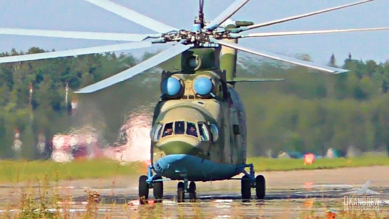 Ми-26 - вертолёт, а взлётает как самолет с разбегом в 300 метров
