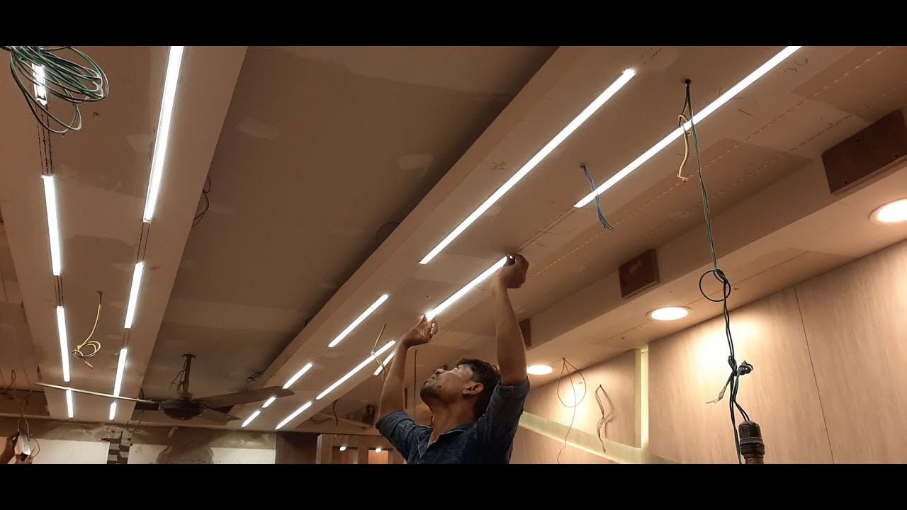Led Aluminium Profile False Ceiling में कैसे लगाते हैं ? How to install Led Aluminum profiles