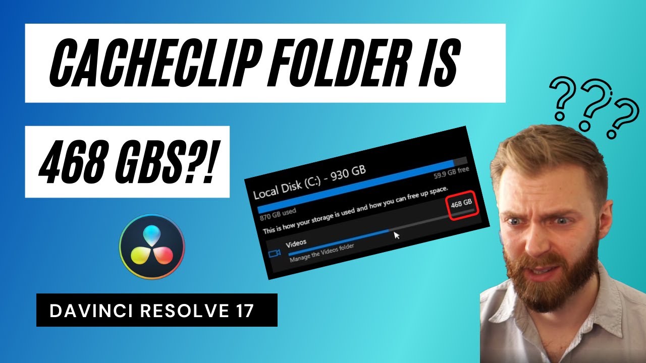 Saving hard drive space! Deleting CacheClip folder - Davinci Resolve