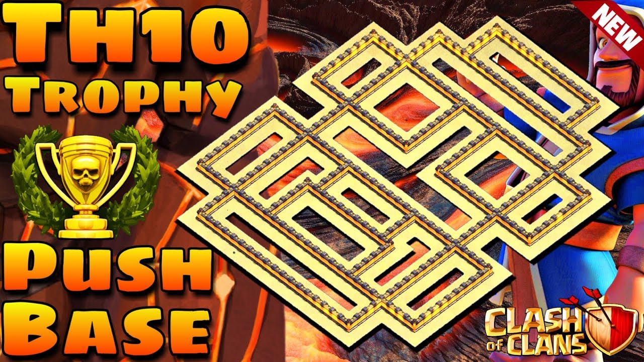 Clash Of Clans | New 2019 Th10 Trophy Pushing Base | Th10 Trophy Saving Base | 2019