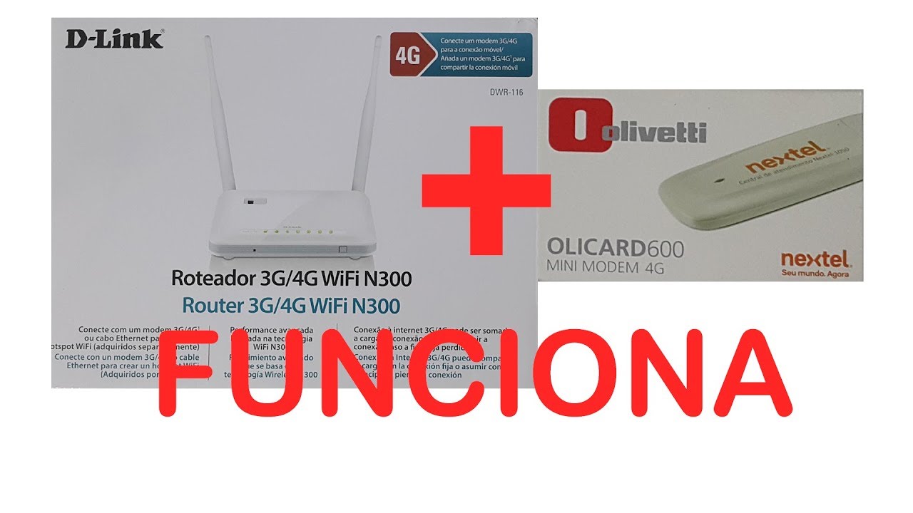 Teste Roteador WIFI 4G D-Link DWR-116 com Modem 4g Olivetti Olicard 600