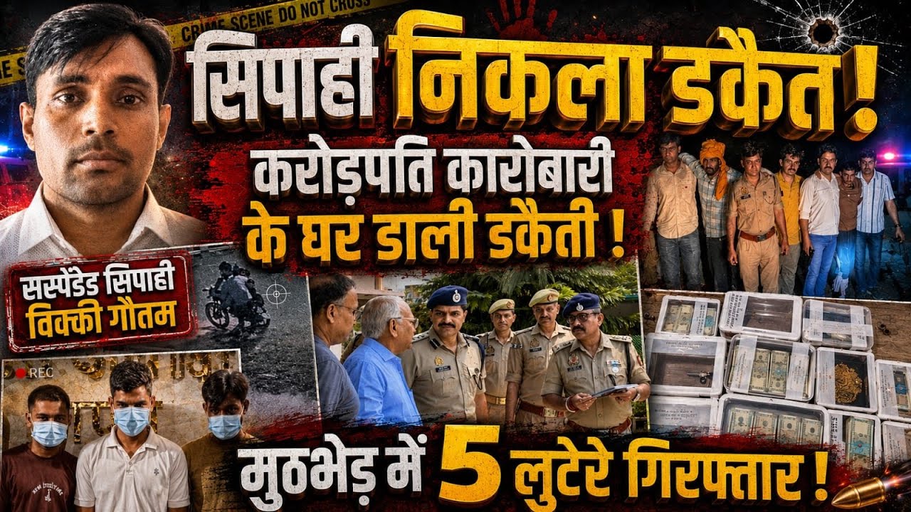 Hapur News : वर्दी वाला बना लुटेरा! कारोबारी परिवार को गन पॉइंट पर लेकर 2 करोड़ की डकैती
